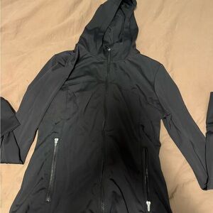 Elegant Black Hooded Sweatshirt